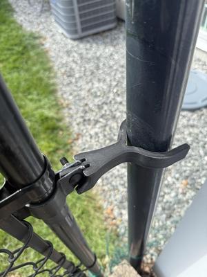 Gate fork replacement for chain link fence