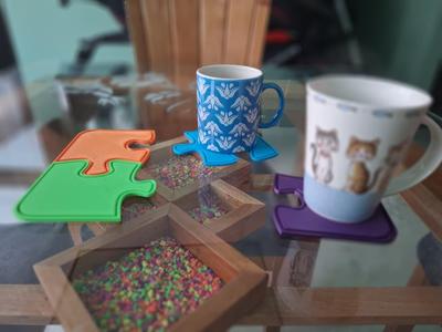 Puzzle Coasters x4