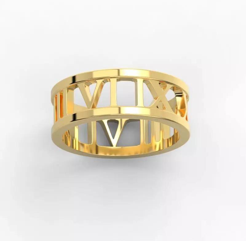 221122 R Ring with roman numbers IX III