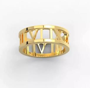 221122 R Ring with roman numbers IX III