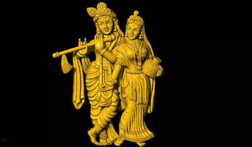 RADHA KRISHNA UNIQUE 3D PRINTED MODEL
