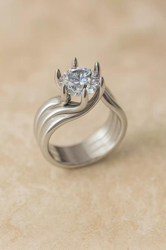 Solitaire engagement rings Model 7874