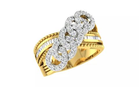 Solitaire Engagement Wedding Women Audi Band Ring