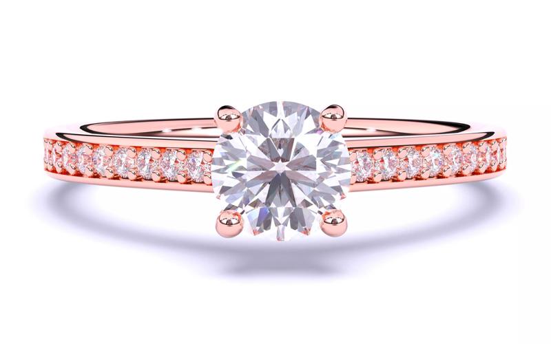 Solitaire Engagement ring 3dm stl renders details