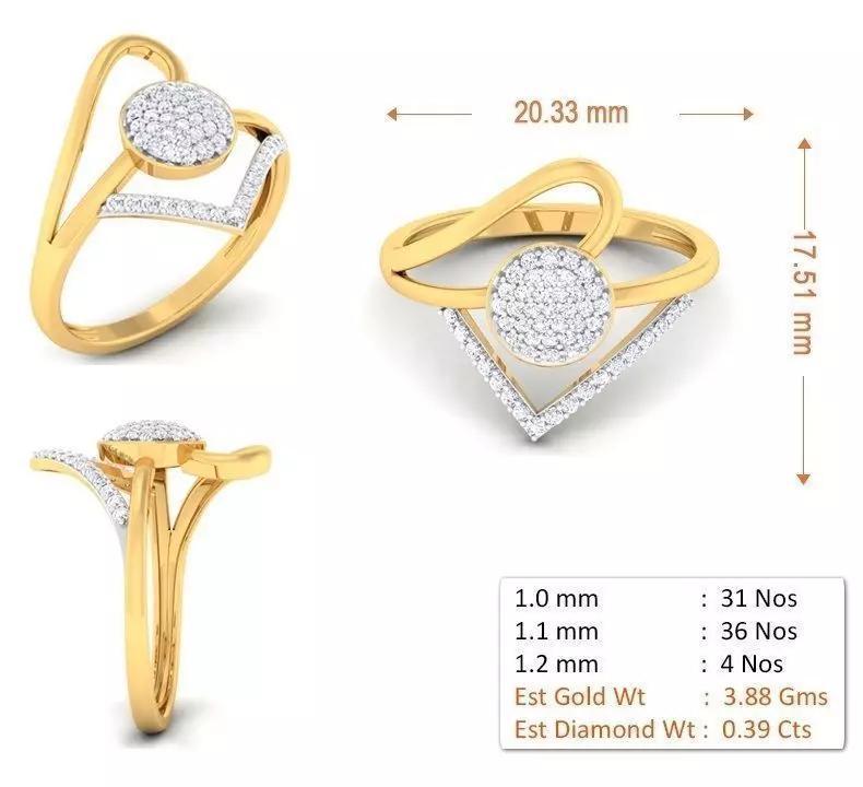 RN5319 diamond ring gold