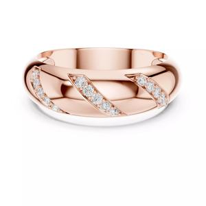 Round Cut Diamond Dome Shape Mens Wedding Band
