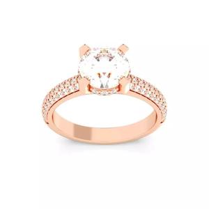Round Cut Hidden Halo Engagement Ring
