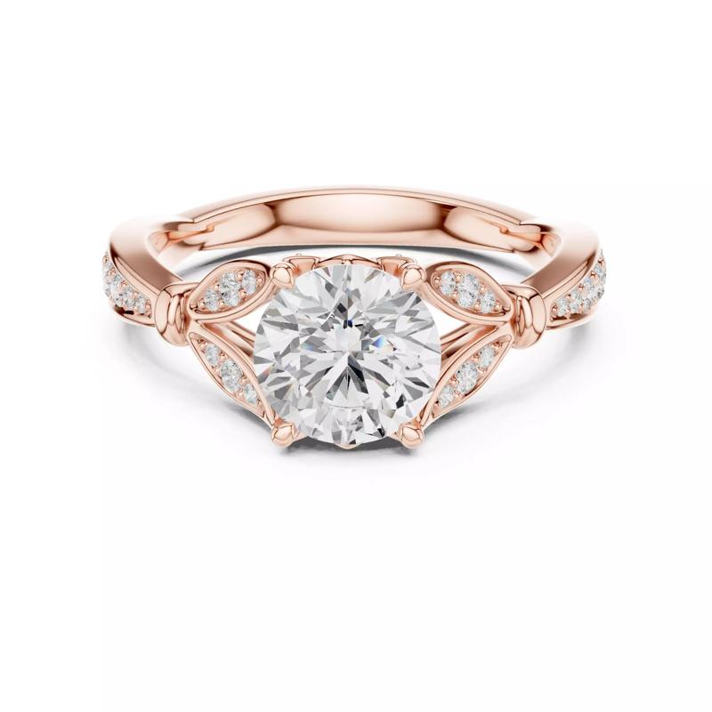 Round Cut Diamond Vintage Engagement Ring 3DM STL Video