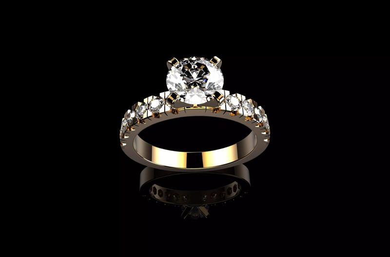 Round Cut Solitaire Diamond 18k