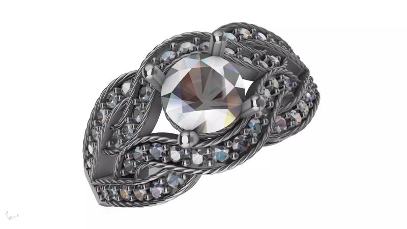 ROPE INFINITY ENGAGEMENT RING stl verified