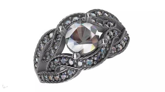 ROPE INFINITY ENGAGEMENT RING stl verified