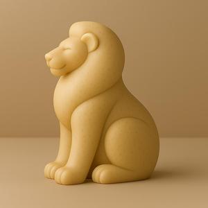Minimalist Lion Statue STL – Elegant Modern Lion Decor for 3D Printing