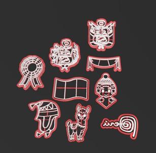 Peru, set 9 cookie cutters