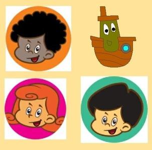 3 Words Cutter Kit (3 children and the little boat)