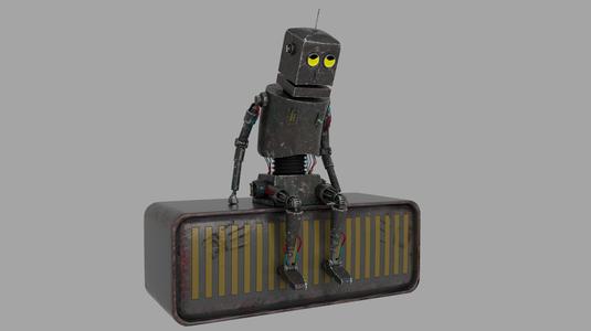 Sad Siiting Robot