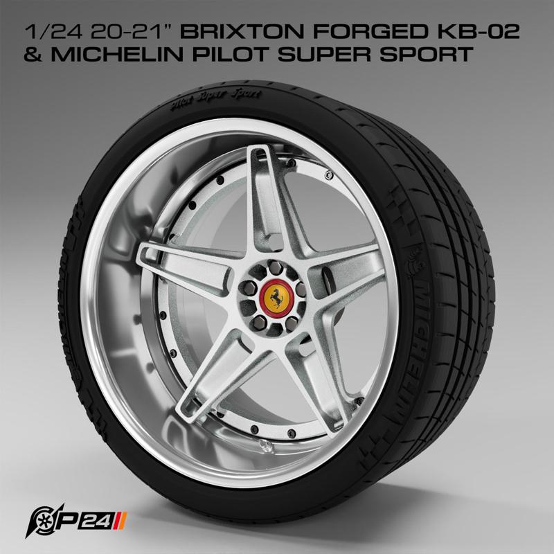 1/24 20-21 inch Brixton Forged KB-02 & Michelin Pilot Super Sport