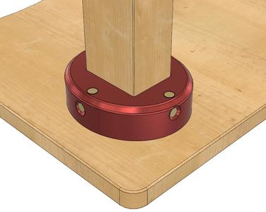 Beam Format 60mm x 80mm Table Base Connector in .step and .stl format