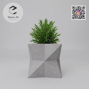 Mold for concrete pot "Cubic 01".