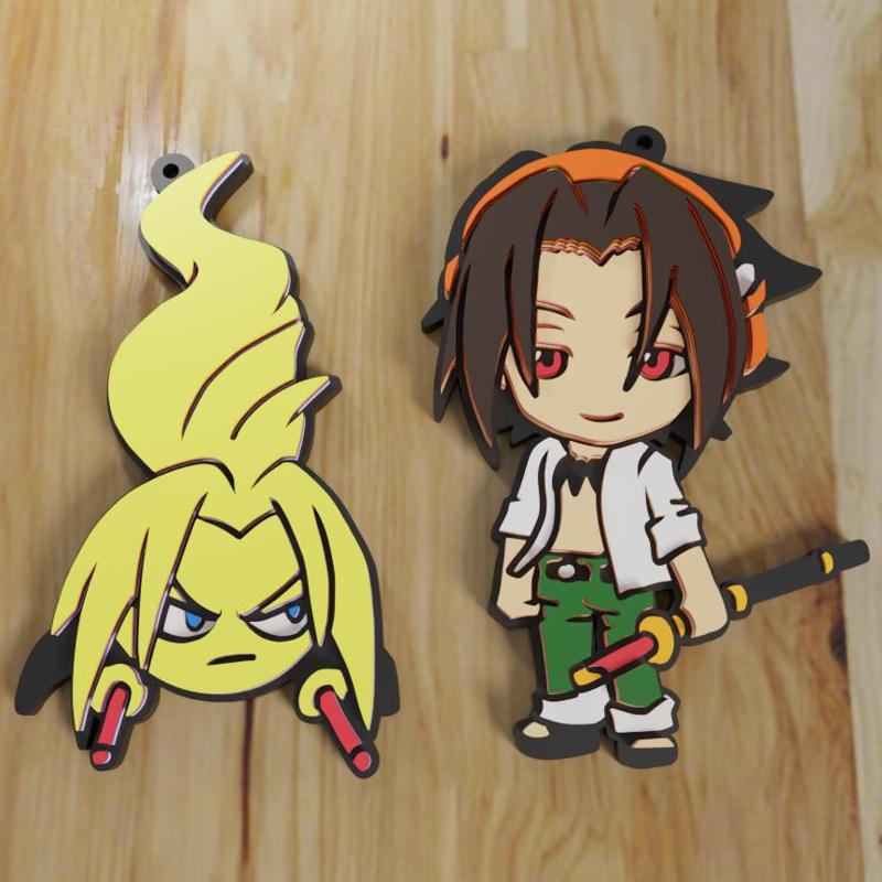 PACK 2 KEYCHAIN / KEYCHAIN / MAGNETS SHAMAN KING (STL AND 3MF)