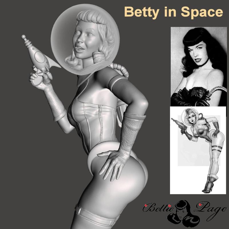 Betty in Space PinUp - by SPARX
