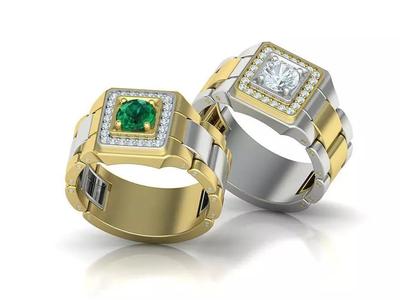 Signet Men Ring Watches Design Ring printable model 12US size