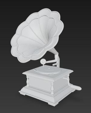 Figure Modeling Phonograph Disc Phonograph Gramophone Dioramas