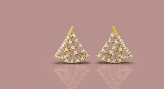 Triangle Diamond Earring - 0026
