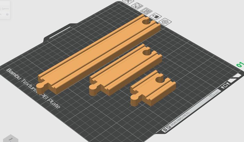 Straight tracks, for Brio-type toys