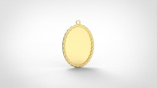 Oval border with small cordoncillo