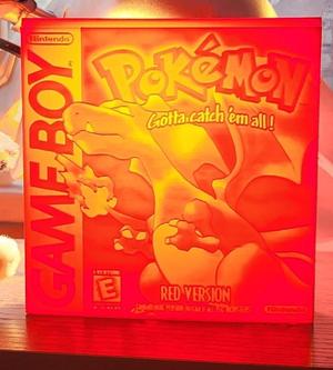 Pokemon Red Gameboy Lithophane light box