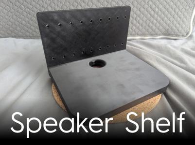Wall Mounted Speaker Shelf with Wire Passthrough