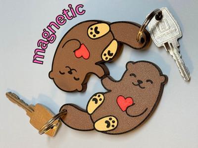 Magnetic Otter Keychain