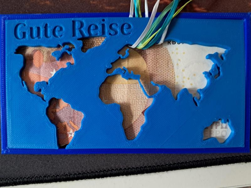 World Map Money Gift