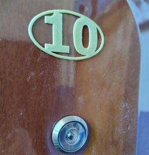 The number “10” for the front door