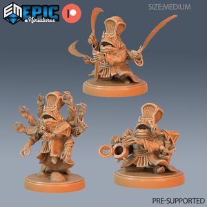 Frog Warlock Set ‧ DnD Miniature ‧ Tabletop Miniatures ‧ Gaming Monster ‧ 3D Model ‧ RPG ‧ DnDminis ‧ STL FILE