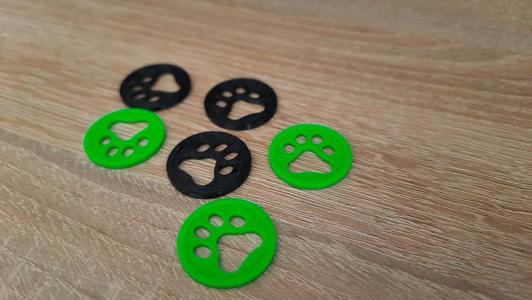 Einkaufswagenchip mit Pfote // Shopping Cart Chip with Paw