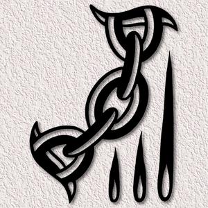 chain horror wall art chain link wall decor 2d art