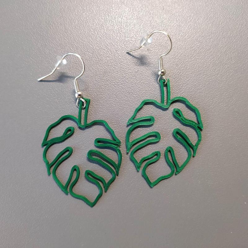 Monstera Earrings