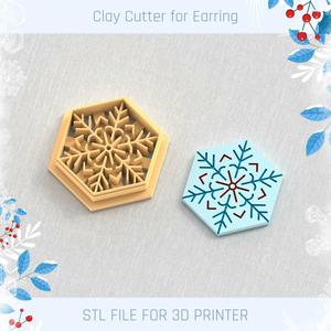 Snowflake Clay Cutter, Winter Earring Cutters, Christmas Clay Cutters, Mini Clay Cutters 3 Sizes