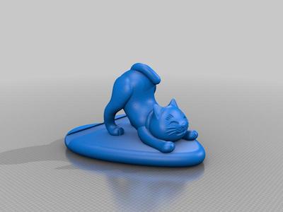 Cat cell phone holder remix optimized for FDM Printing