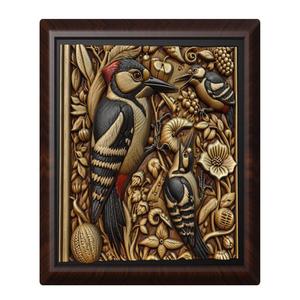 Woodpecker animal wall art relief wall decor