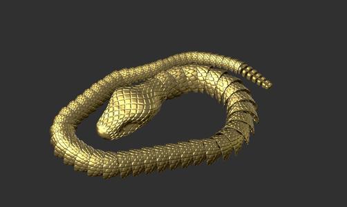 Articulated snake - flexi snake - print in place