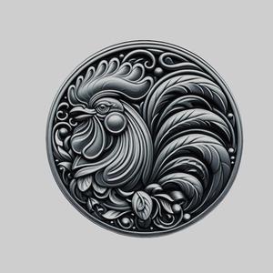 Rooster Animal Head Rooster Animal Medallion for CNC Router Laser & 3D Printer