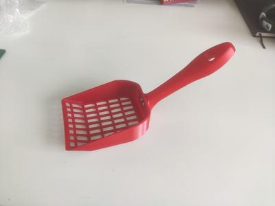 Cat litter scoop 2 part flat