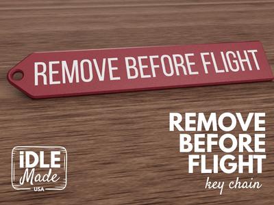 REMOVE BEFORE FLIGHT Keychain – Aviation Tag Style