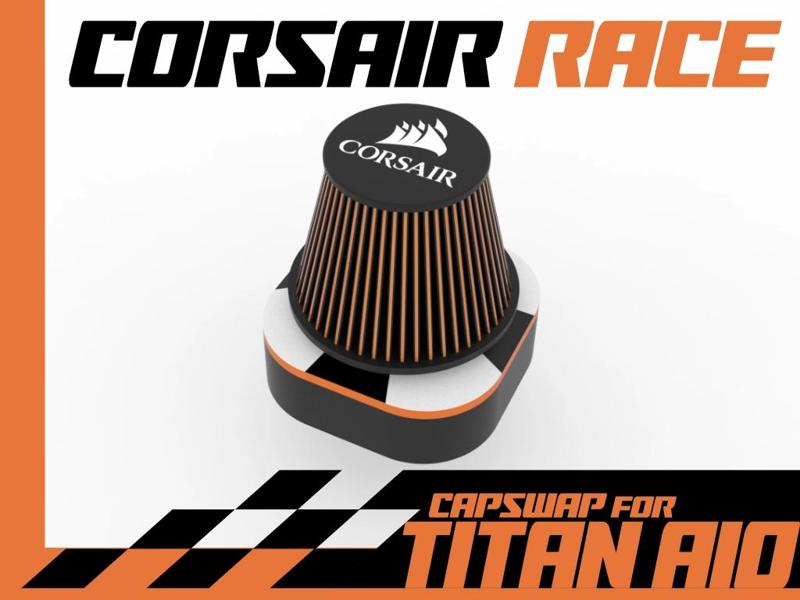 Corsair Titan AIO Capswap Racing Style