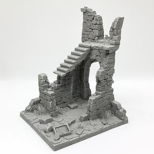 Ruined Stone Tower – Fantasy & Medieval 3D Printable Terrain Model