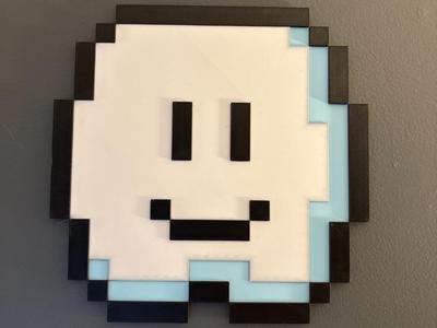 8bit Mario Cloud Wall Art