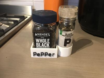 pepper grinder and tub holder
