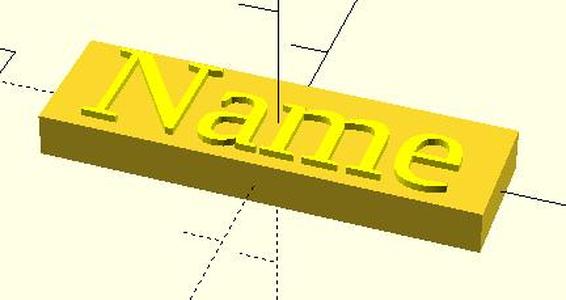 Customizable Text Plate